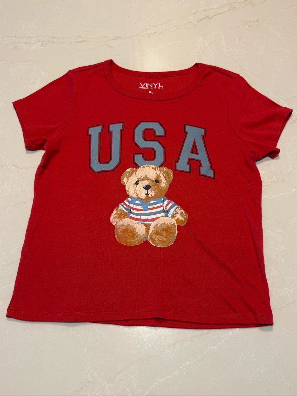 Vinyl Icons USA Teddy Graphic Tee